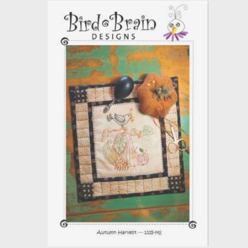 Autumn Harvest Table Mat Machine Embroidery by Bird Brain Designs