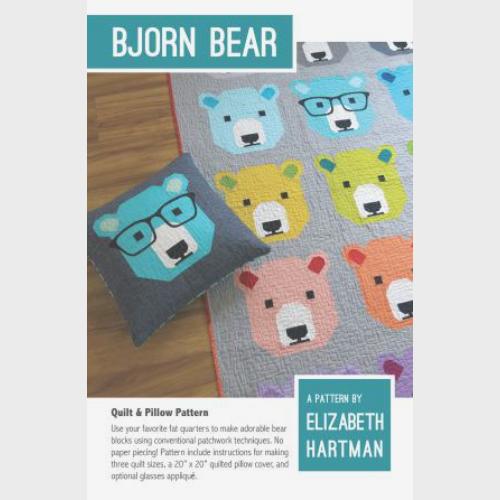 Bjorn Bear Quilt & Pillow Pattern by Elizabeth Hartman