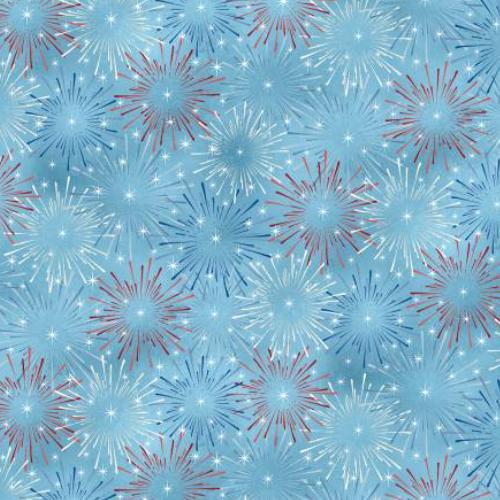 Americana Fireworks Denim by Stephaine Marrott Collection from Wilmington Prints