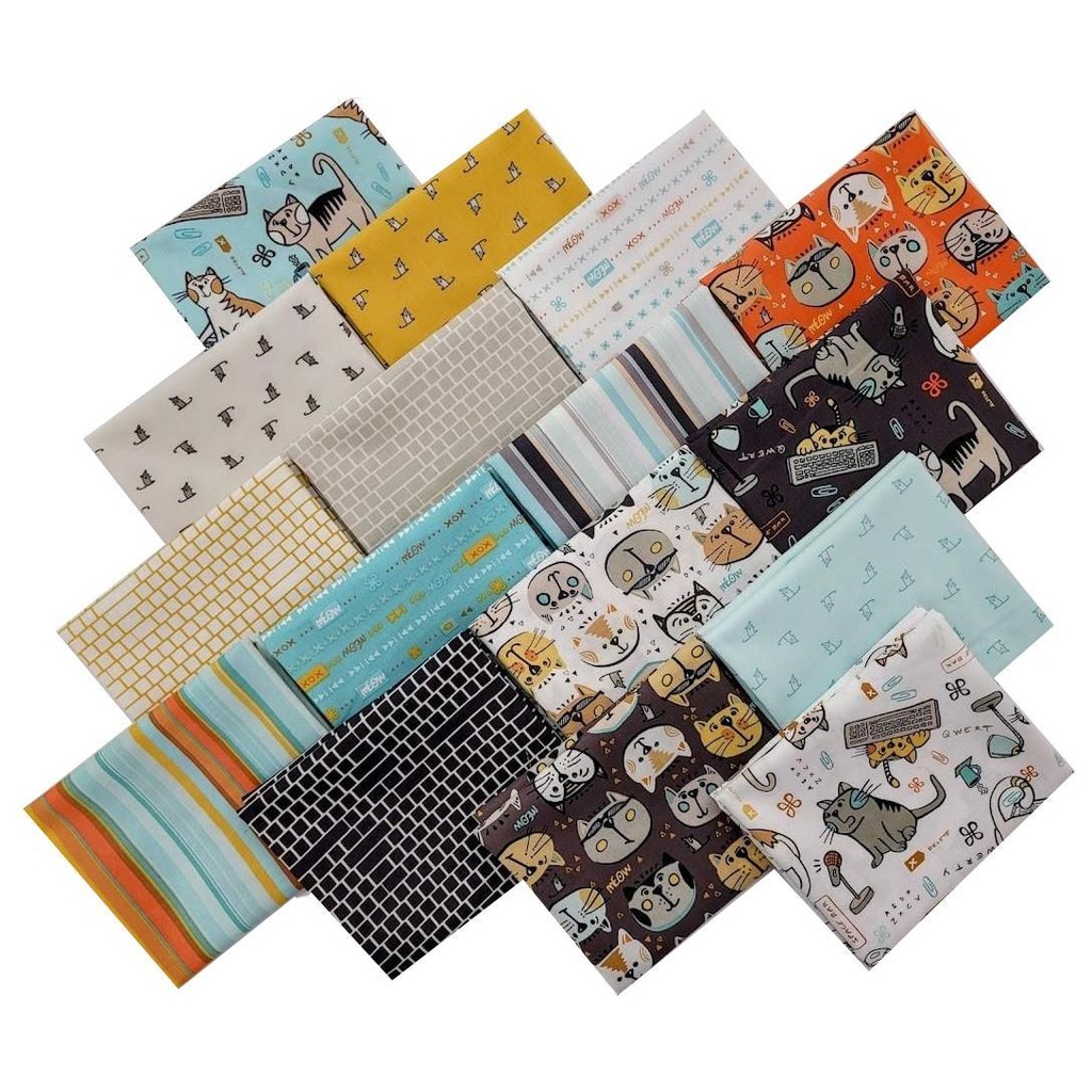 Keyboard Cats Fat Quarter Bundle From Clothworks