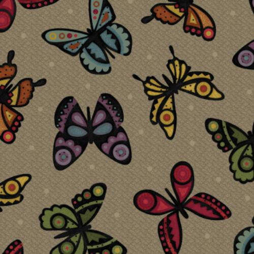 Bonnie'S Butterflies Butterflies Tan By Bonnie Sullivan From Maywood