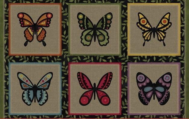 Bonnie'S Butterflies Block Panel Multi By Bonnie Sullivan From Maywood