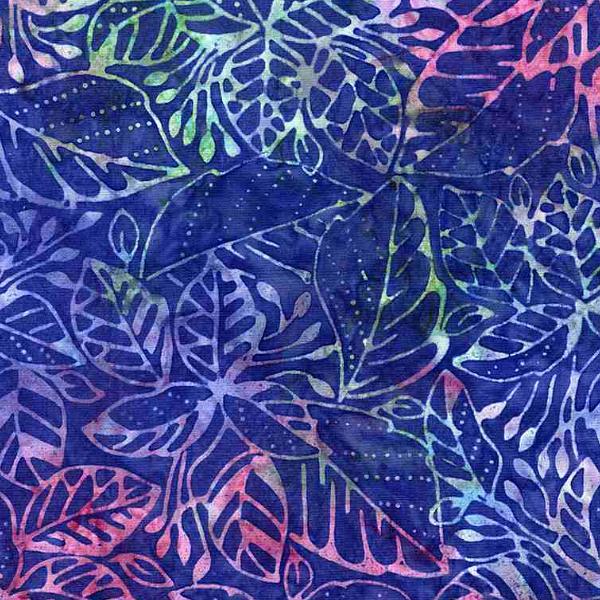 Tonga Twilight Batik Jungle Leaves Grape From Timeless Treasures