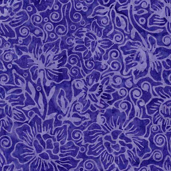 Tonga Twilight Batik Cute Floral Outline Doodles Purple From Timeless Treasures