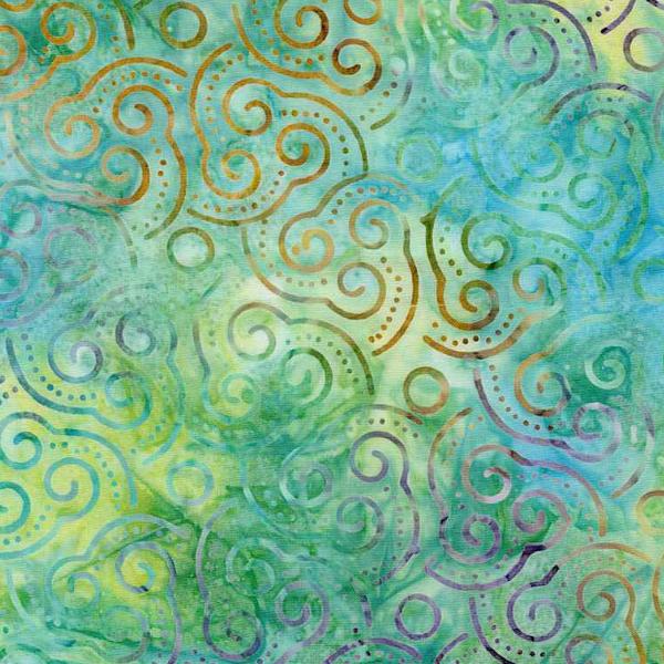 Tonga Twilight Batik Triple Swirls Lagoon From Timeless Treasures