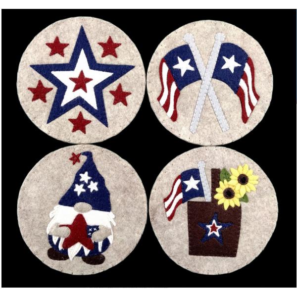 Patriotic Coasters Kit From Rachel'S Of Greenfield