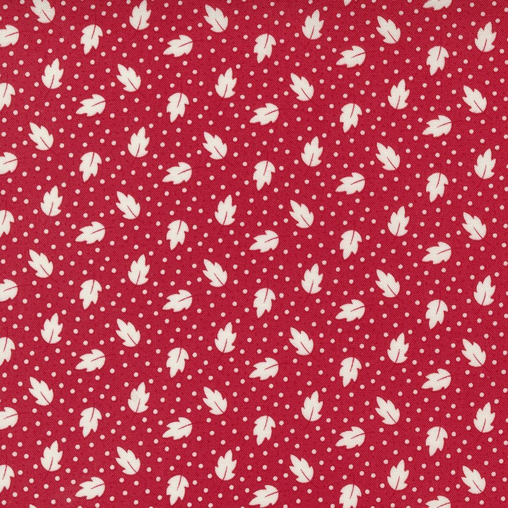 30S Playtime Leafy Polka Dot Scarlet By Chloe'S Closet For Moda