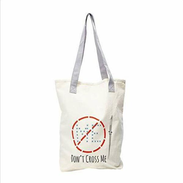 Don'T Cross Me Canvas Tote Bag By Kelli Fannin From Riley Blake