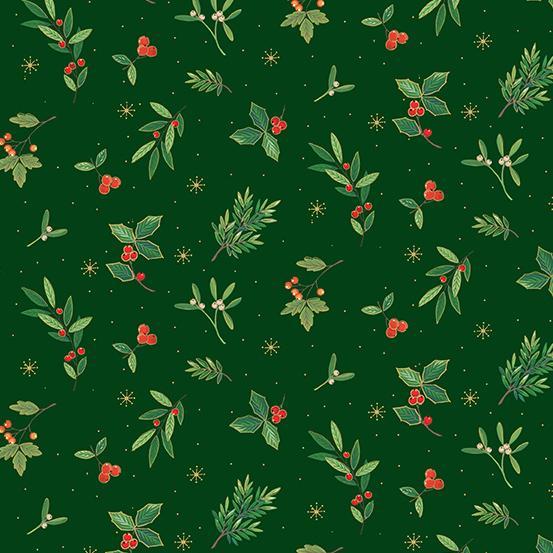 Festive Foliage Scatter Green By Andover