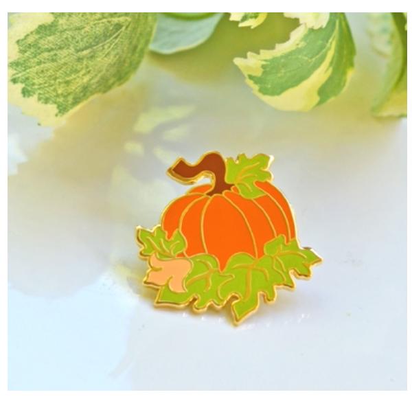 Pumpkin Enamel Pin from Fig Tree & Co.