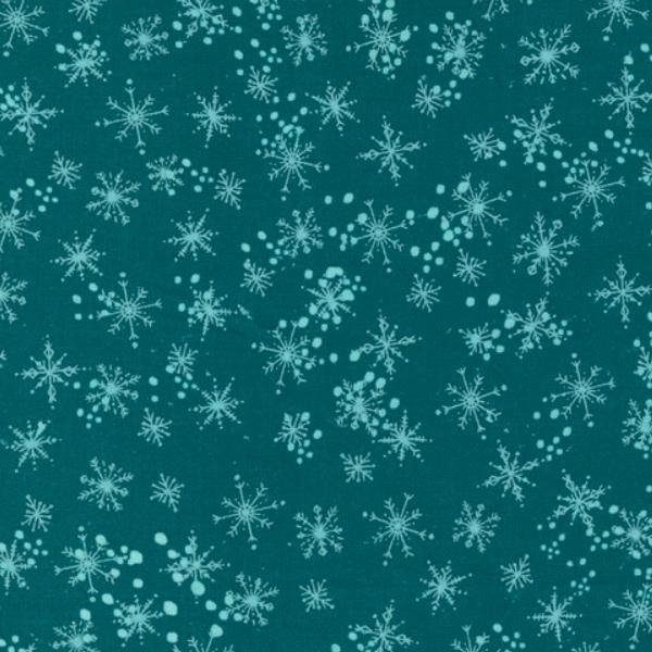 Cheer & Merriment Snowfall Teal By Fancy That Design House From Moda