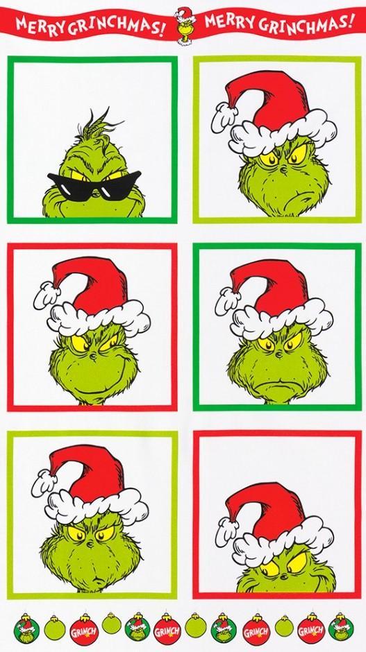 How The Grinch Stole Christmas Block Panel By Dr. Seuss Enterprises For Robert Kaufman