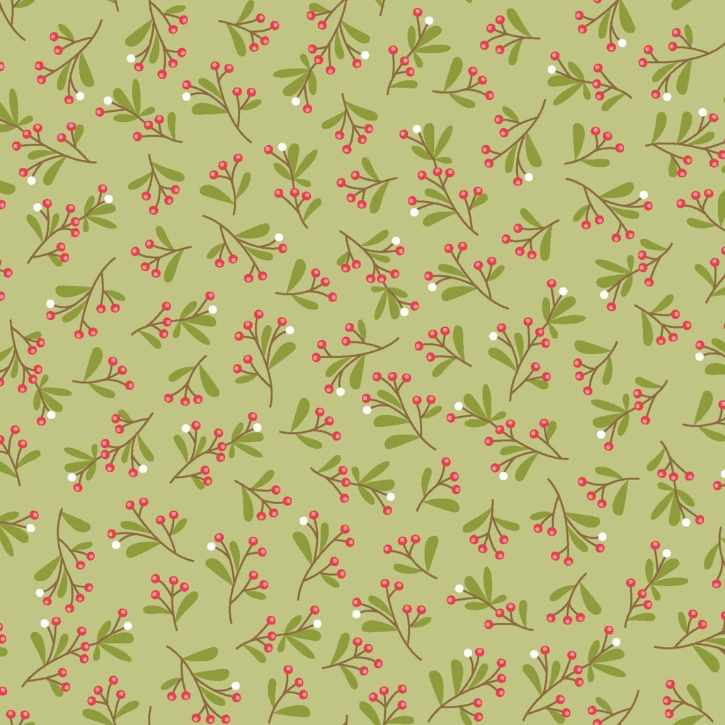 Cup Of Cheer Mistletoe Green By Kimberbell For Maywood Studio