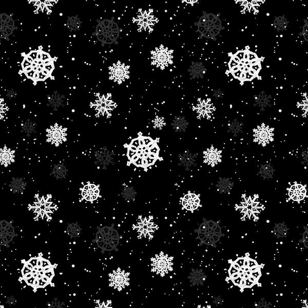 Medley in Red Snowflakes Black  from Wilmington Prints