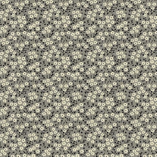 Reminiscence Baby Breath Black From Andover Fabric