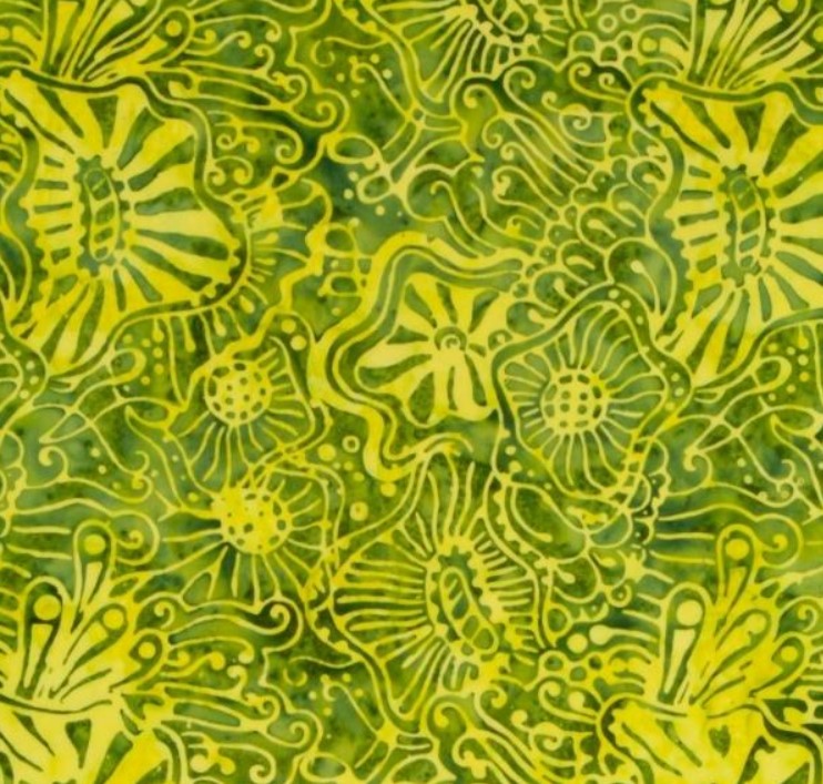 Expressions Batiks Tjaps Wavy Citrus Green From Riley Blake Designs