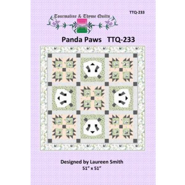 Panda Paws Pattern By Laureen Smith For Tourmaline & Thyme Quilts