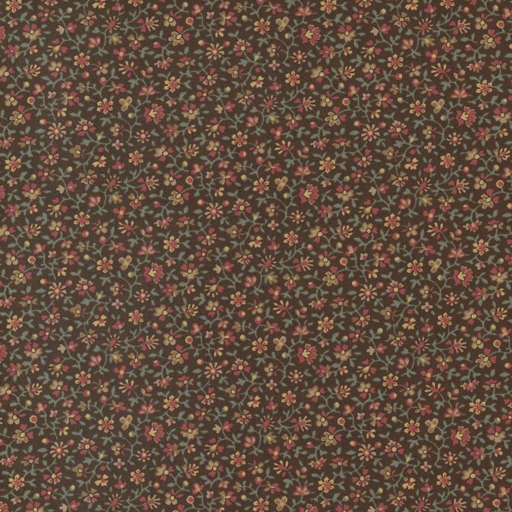 Kates Garden Gate Small Floral Brown By Betsy Chutchian For Moda Fabrics