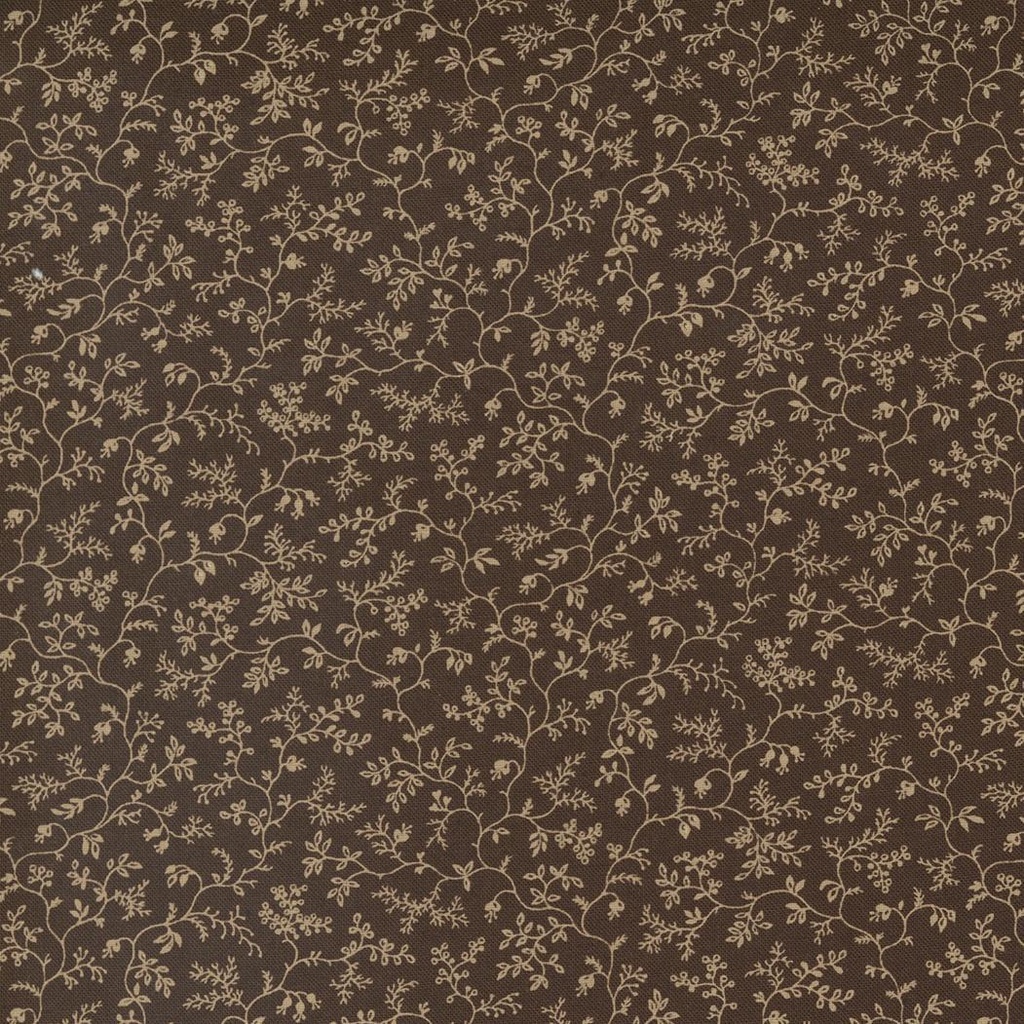 Kates Garden Gate Floral Vine Brown By Betsy Chutchian For Moda Fabrics