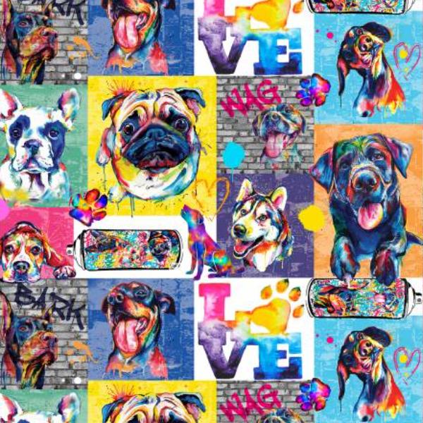 Dogs In City Pup Patch Multi By Weekday Best For 3 Wishes