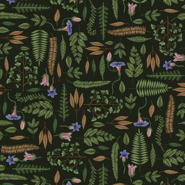 Dark Forest Leaves Dk Green by Melissa Wang for Studio E Fabrics