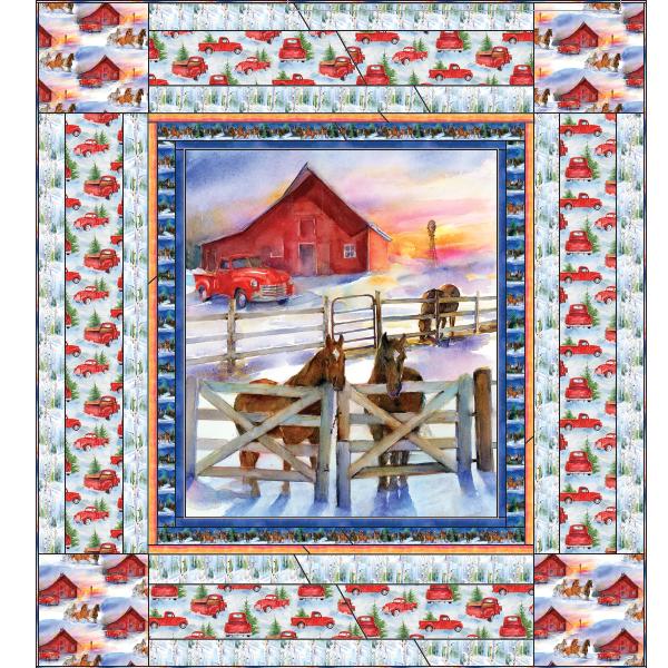 Snowfall On The Range Quilt Kit From 3 Wishes