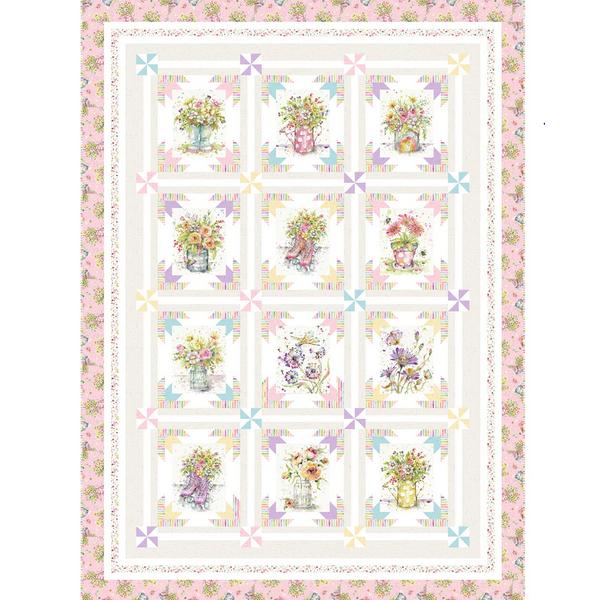 Boots & Blooms Quilt And Pillows Kit From P&B