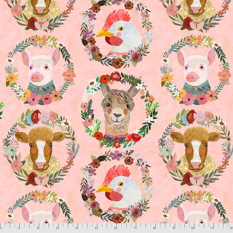 Farm Friends Farm Badges Peach By Mia Charro For Free Spirit