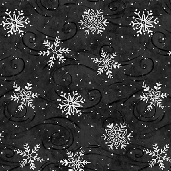 Feeling Frosty Snowflakes Black By Diane Kater For Blank