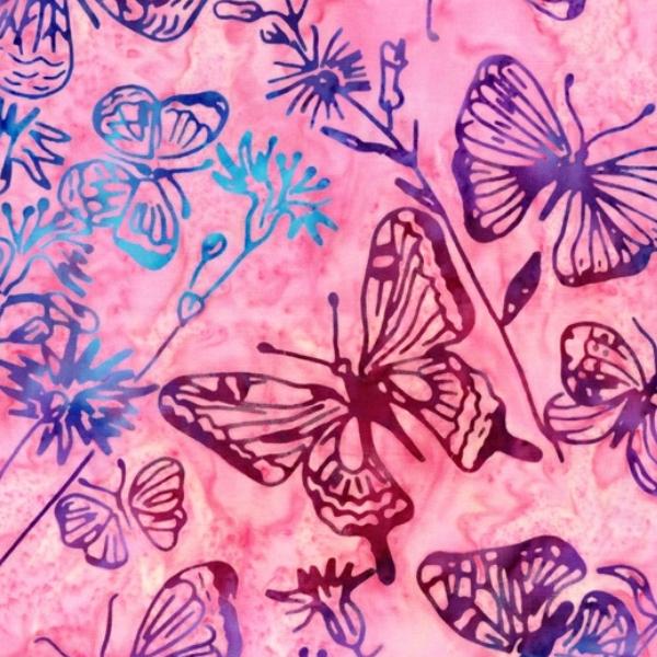 Don'T Bug Me Butterfly Pink By Anthology Fabrics