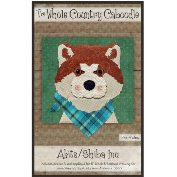 Akita/Shiba Inu Precut Prefused Applique Kit From The Whole Country Caboodle