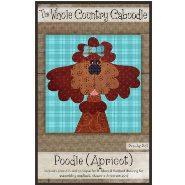 Poodle (Apricot) Precut Prefused Applique Kit From The Whole Country Caboodle