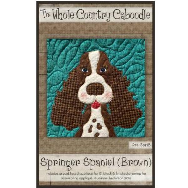 Springer Spaniel Brown Precut Prefused Applique Kit From The Whole Country Caboodle