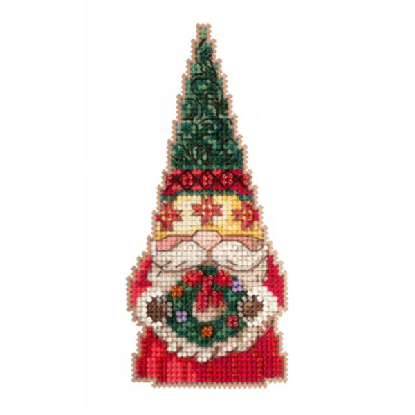 Gnome With Wreath Cross Stitch Kit By Jim Shore For Mill Hill