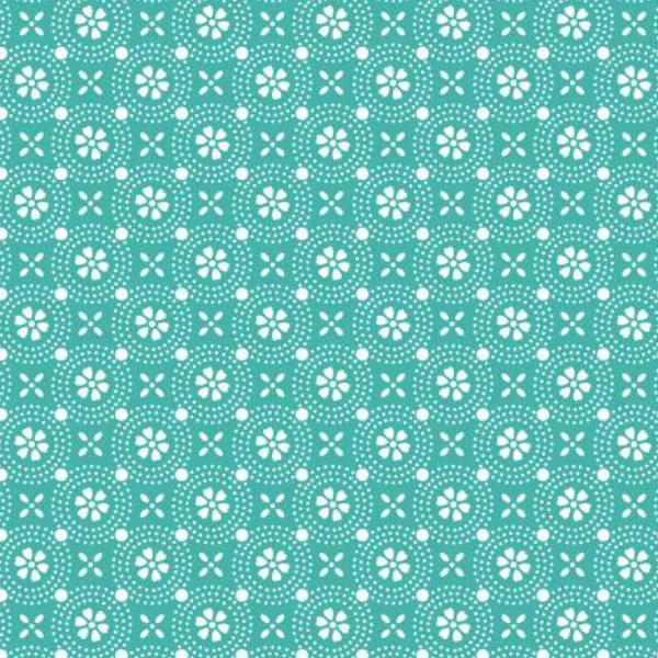 Kimberbell Basic Dotted Circles Teal From Maywood Studio