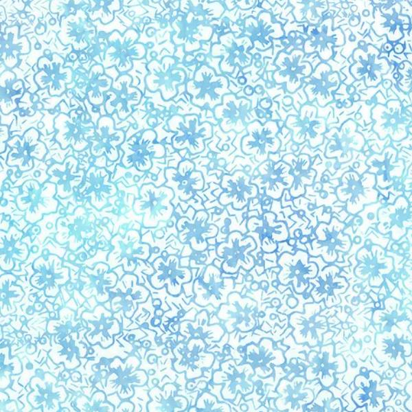 Luna Batik Mimosa Flower Sky By Anthology Fabrics