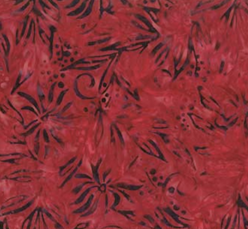 Birds Of Paradise Dark Red By Banyan Batiks For Northcott