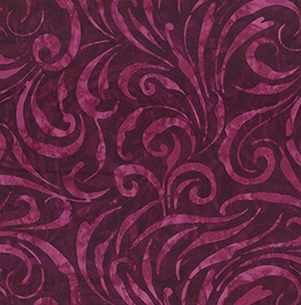 Birds Of Paradise Plum Berry Swirls By Banyan Batiks For Northcott