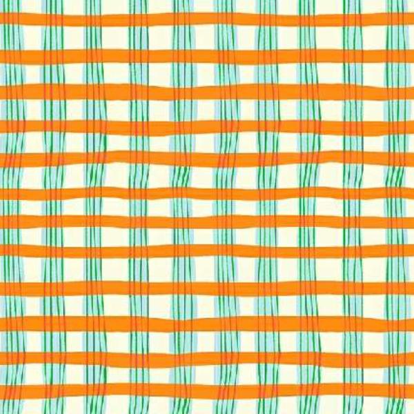 Lucky Rabbit Orange Plaid By Heather Ross For Windham Fabrics