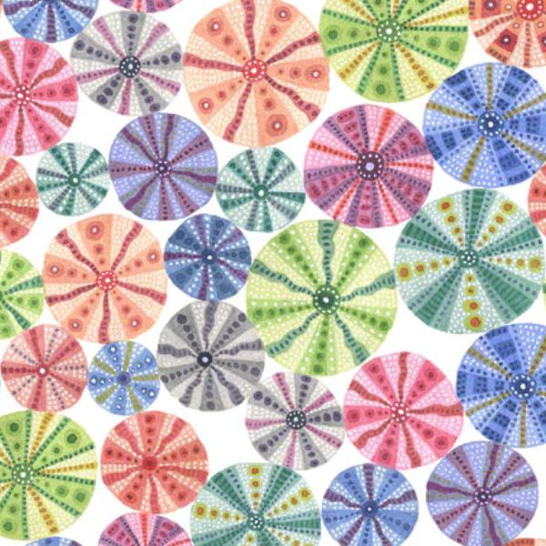 Deep Blue Sea Sea Urchins Mult by Stephanie Peterson Jones for P&B Fabrics