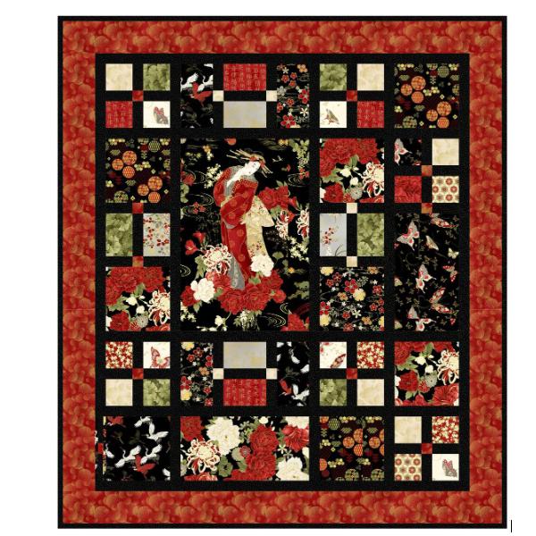 Kyoto Garden Quilt Kit From Timeless Treasures