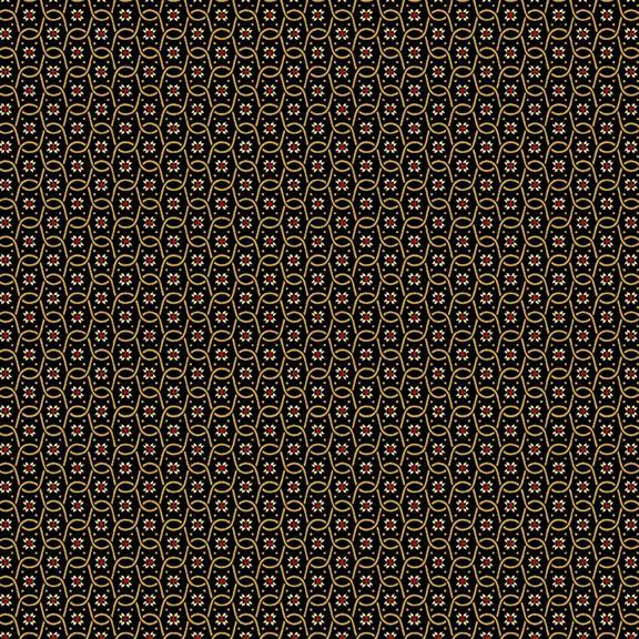 Villa Flora Interwoven Black By Paula Barnes For Marcus Fabrics