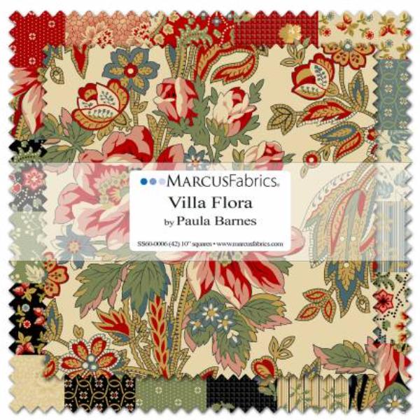 Villa Flora 10In Squares By Paula Barnes For Marcus Fabrics