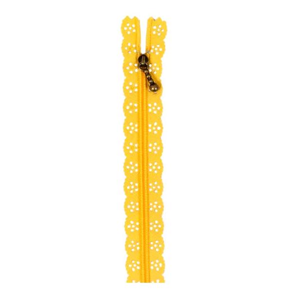 Lace Zipper 14" Canary Yellow By Kimberbell