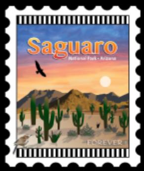 National Parks Stamp: Saguaro