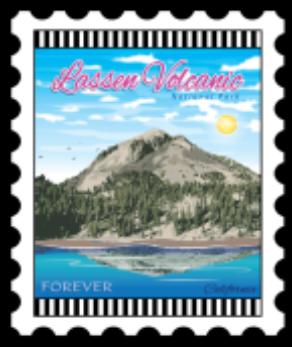 National Parks Stamp: Lassen Volcanic