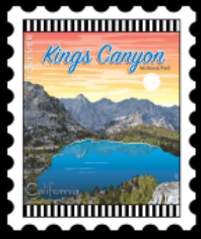 National Parks Stamp: Kings Canyon