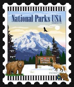 National Parks Stamp: National Parks Usa