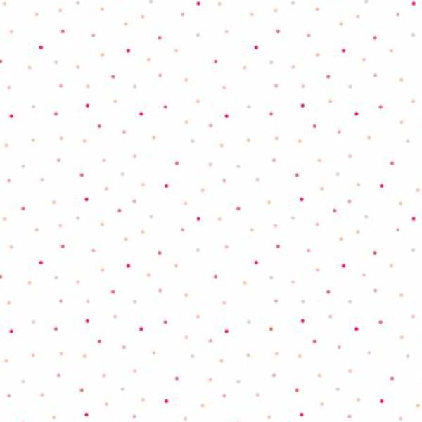 Kimberbell Basic Dots White/Pink/Multi From Maywood Studio