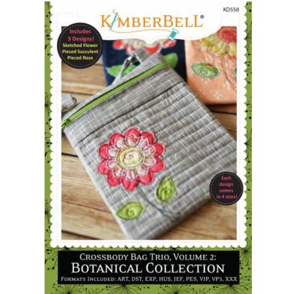 Crossbody Bag Trio Vol 2 CD Botanical Collection by Kim Christopherson for Kimberbell